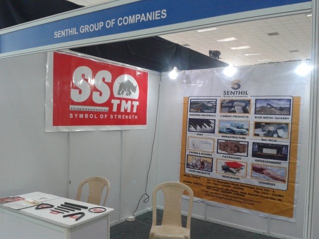 SS TMT stall at a Senthil Group of Companies exhibition