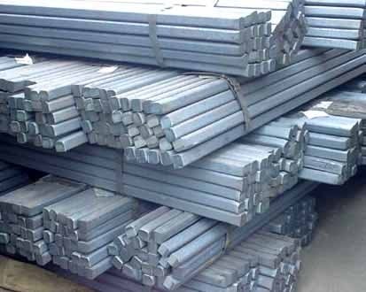 Stacks of steel billets